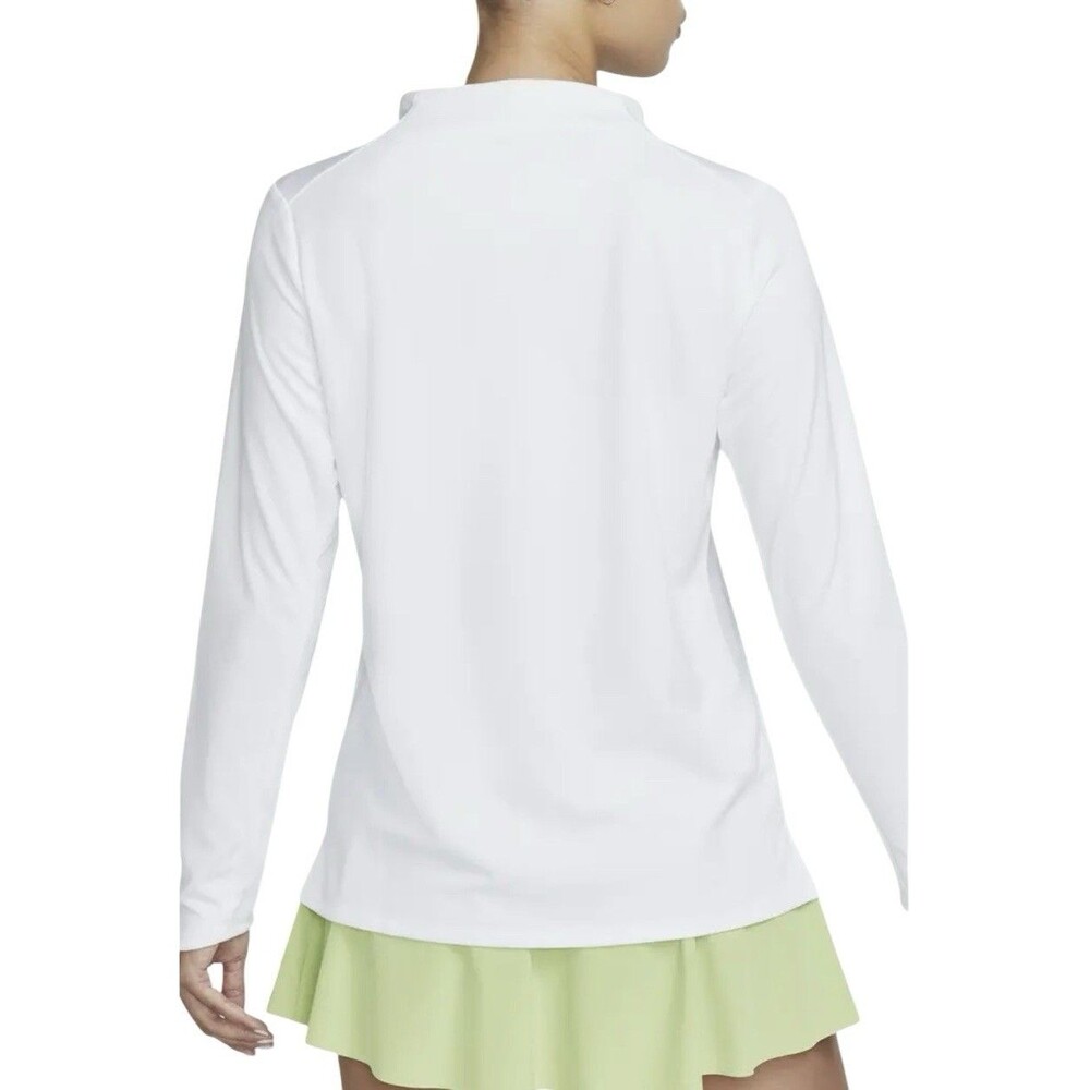 Nike Dri-Fit UV Advantage White Long Sleeve Mock Neck Golf Athletic Top XS - Picture 4 of 10